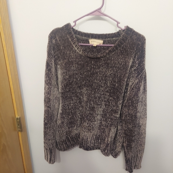 Philosophy Anthropologie Soft Fuzzy Long Sleeve Pullover Sweater Shirt Top Gray - Picture 2 of 9